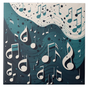 Musik weiß zu blau Thema Fliese