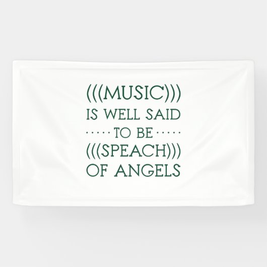 Musik wird gut als Engel bezeichnet Banner (Horizontal)