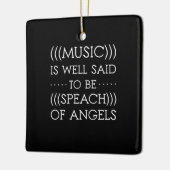Musik wird gut als Engel bezeichnet Keramikornament (Links)