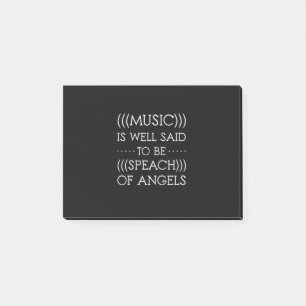 Musik wird gut als Engel bezeichnet Post-it Klebezettel
