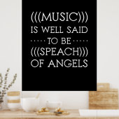 Musik wird gut als Engel bezeichnet Poster (Küche)