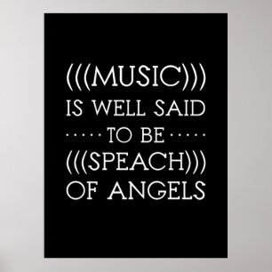 Musik wird gut als Engel bezeichnet Poster