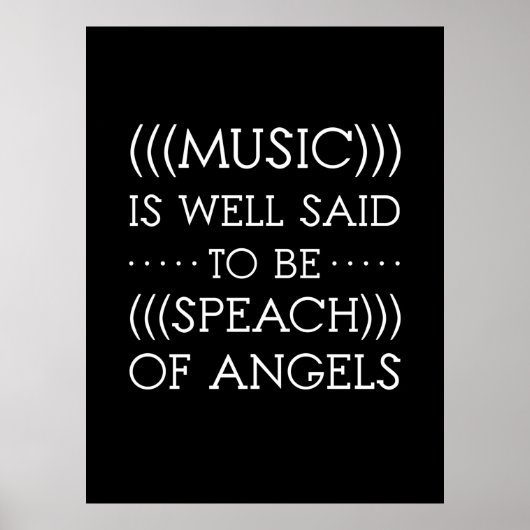 Musik wird gut als Engel bezeichnet Poster (Vorne)