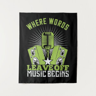 Musik - Wo Worte Enden Beginnt Musik Wandteppich