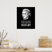 Musik - Wolfgang Amadeus Mozart Portrait Poster (Küche)