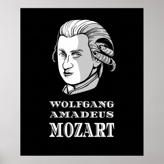 Musik - Wolfgang Amadeus Mozart Portrait Poster (Vorne)