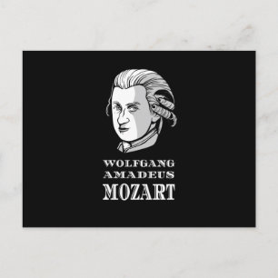 Musik - Wolfgang Amadeus Mozart Portrait Postkarte