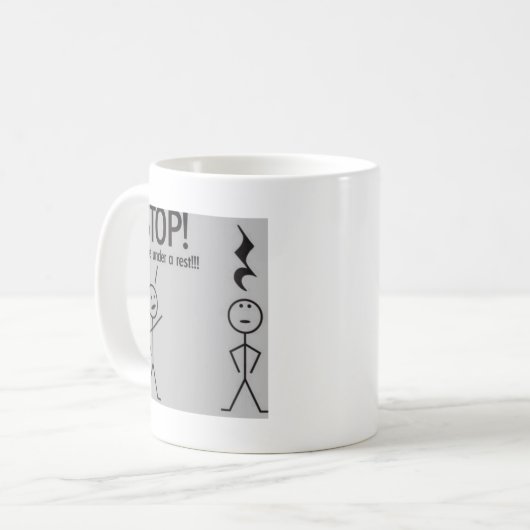 Musik-Wortspiele Kaffeetasse (Vorderseite Links)