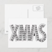 MUSIK XMAS FEIERTAGSPOSTKARTE (Vorne/Hinten)