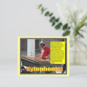 Musik, Xylophonist Postkarte (Stehend Vorderseite)