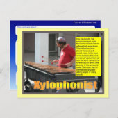 Musik, Xylophonist Postkarte (Vorne/Hinten)
