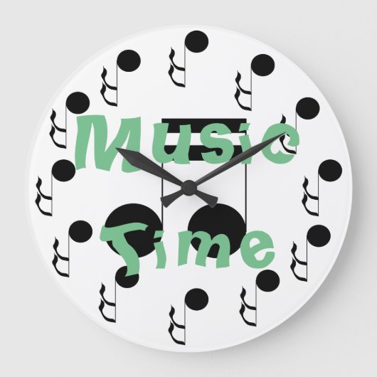 Musik-Zeit-musikalische themenorientierte Große Wanduhr (Vorderseite)