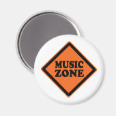 Musik Zone Road Sign Magnet (Vorderseite/Rückseite)