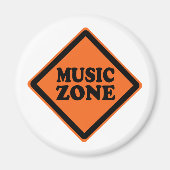 Musik Zone Road Sign Magnet (Vorne)