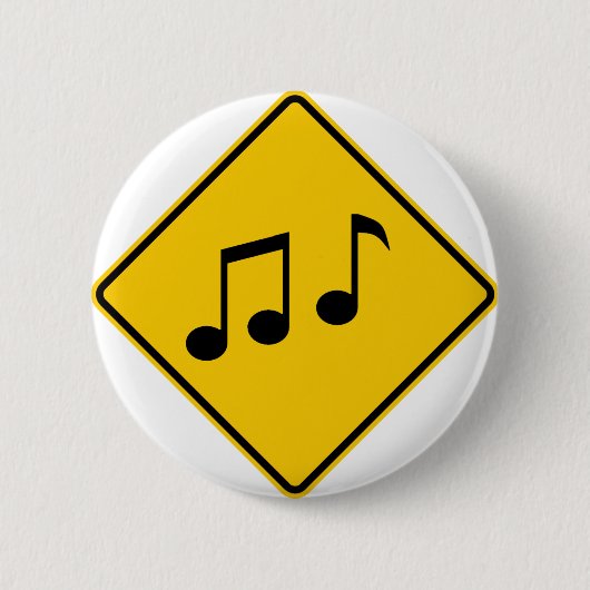 Musik-Zonen-Landstraßen-Zeichen Button (Vorderseite)