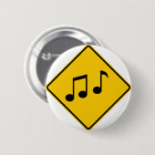 Musik-Zonen-Landstraßen-Zeichen Button (Vorne & Hinten)