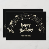 Musik zum Geburtstag Feiertagskarte (Vorne/Hinten)