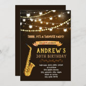 Musik zum Geburtstag von Erwachsenen Einladung (Vorne/Hinten)