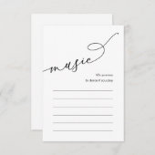 Musik zum Hochzeitsessen - Optionen Begleitkarte (Vorne/Hinten)