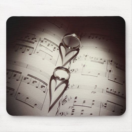 Musik zum Hochzeitsring Mousepad (Vorne)