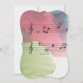 Musik zur Einladung von Aquarellpapier (Rückseite)