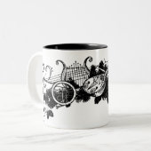 Musik Zweifarbige Tasse (Vorderseite Links)