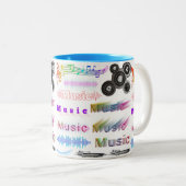Musik Zweifarbige Tasse (VorderseiteRechts)
