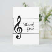 Musikalisch Danke Karte 3 (Stehend Vorderseite)