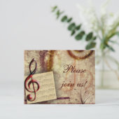 musikalisch einladungspostkarte (Stehend Vorderseite)