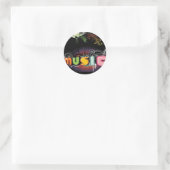 Musikalisch Farben Runder Aufkleber (Tasche)