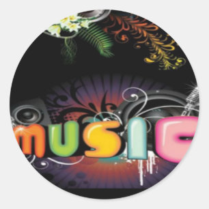Musikalisch Farben Runder Aufkleber