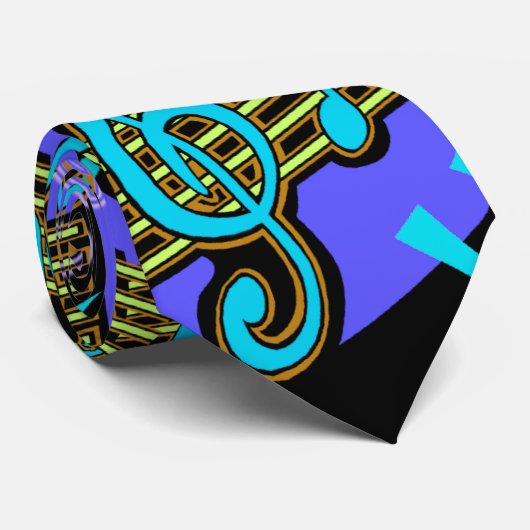 MUSIKALISCH GENEIGTE ENTWURFS-KRAWATTE KRAWATTE (Gerollt)