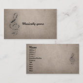 musikalisch Ihr Visitenkarte (Vorne/Hinten)