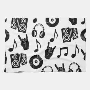 Musikalische Accessoires: Monochrome Vintage Muste Geschirrtuch