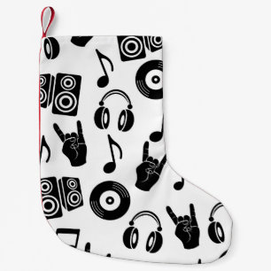 Musikalische Accessoires: Monochrome Vintage Muste Kleiner Weihnachtsstrumpf