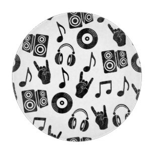 Musikalische Accessoires: Monochrome Vintage Muste Schneidebrett
