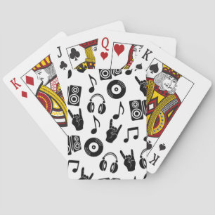 Musikalische Accessoires: Monochrome Vintage Muste Spielkarten
