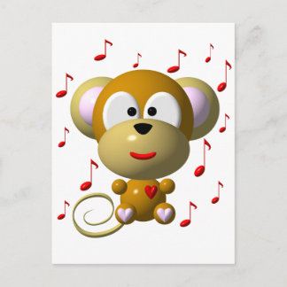 Musikalische Affe Postkarte