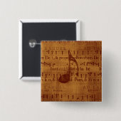 Musikalische Anmerkung Button (Vorne & Hinten)