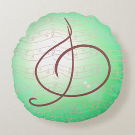 Musikalische Anmerkung Pillows Rundes Kissen
