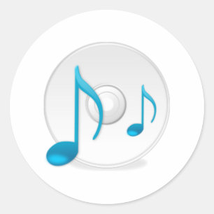 Musikalische Anmerkungen auf CD Runder Aufkleber