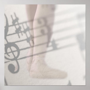 musikalische Anmerkungen der Ballettschuhe Poster