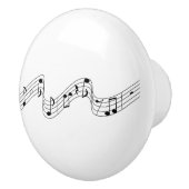 Musikalische Anmerkungen in einer gewellten Linie Keramikknauf (Rechts)