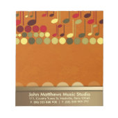 Musikalische Anmerkungen Textur personalisieren Si Notizblock (Vorderseite)