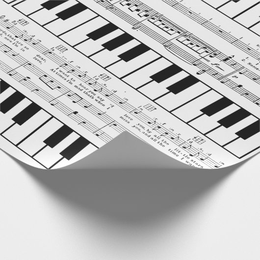 Musikalische Anmerkungen u. romantisches Geschenkpapier (Ecke)