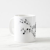Musikalische Anmerkungen über eine Personal-Linie Kaffeetasse (Vorderseite Links)