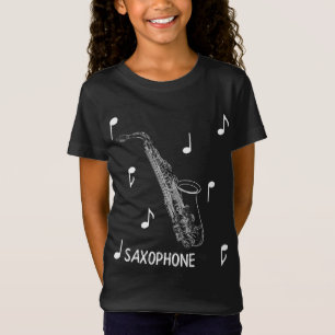 Musikalische Anmerkungensaxophone-T - Shirt