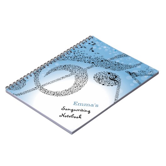 Musikalische Anmerkungensongwriting-Notizbuch Notizblock (Linke Seite)