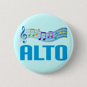 Musikalische Anmerkungs-Alt-Sänger-Chor-Geschenk Button
