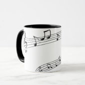 Musikalische Anmerkungs-Kaffee-Tasse mit Monogramm Tasse (Vorderseite Links)